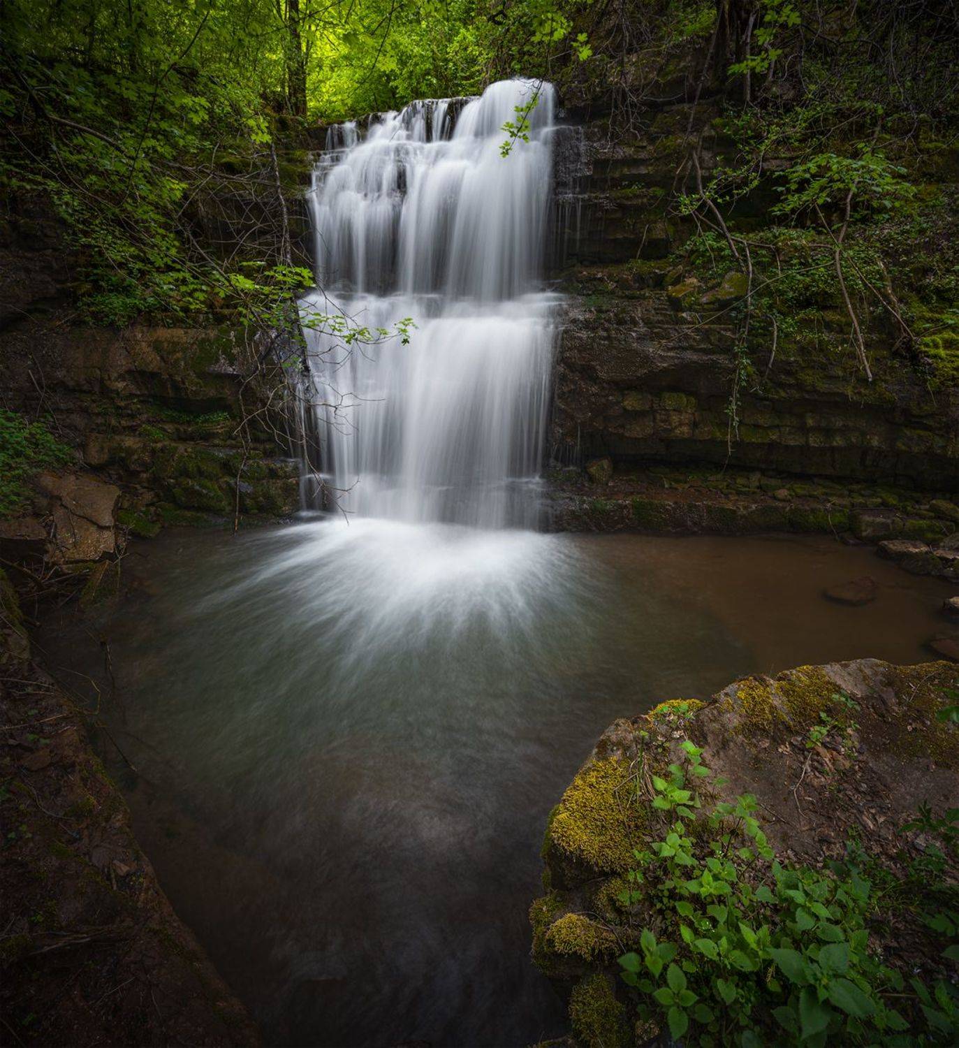 landscape nature scenery forest wood spring waterfall river riverside longexposure mountain balkan staraplanina bulgaria река лес весна, Александър Александров