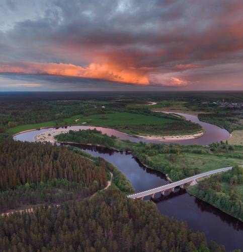 Кокшеньга на закате