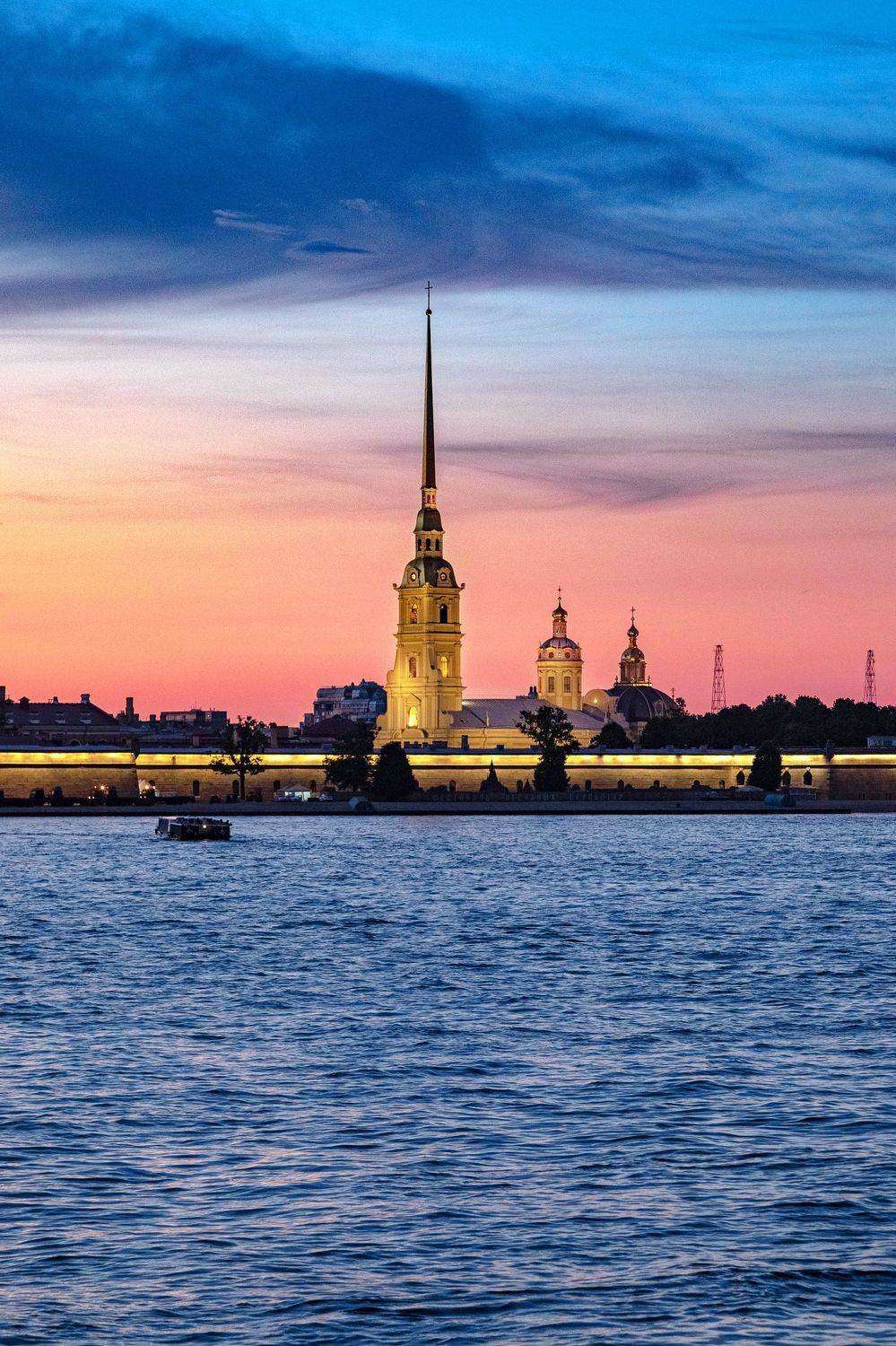 город, пейзаж, санкт-петербург, закат, небо, река, Александр Игнатьев