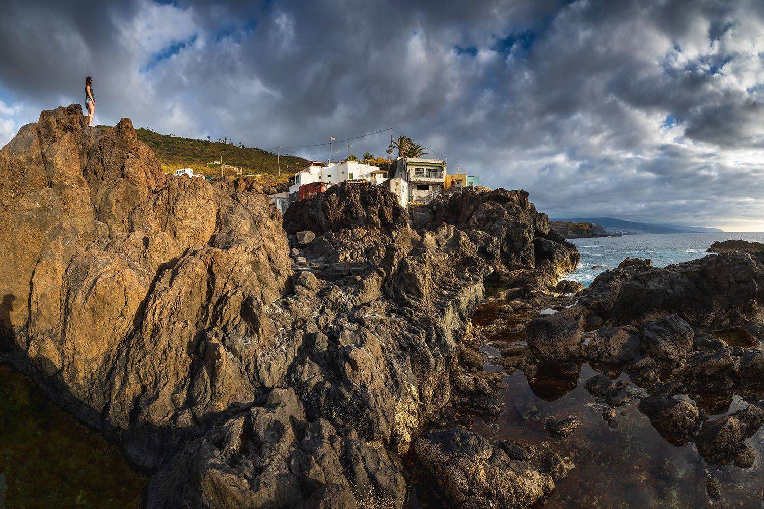 ocean, sunset, spain, Michał Kasperczyk