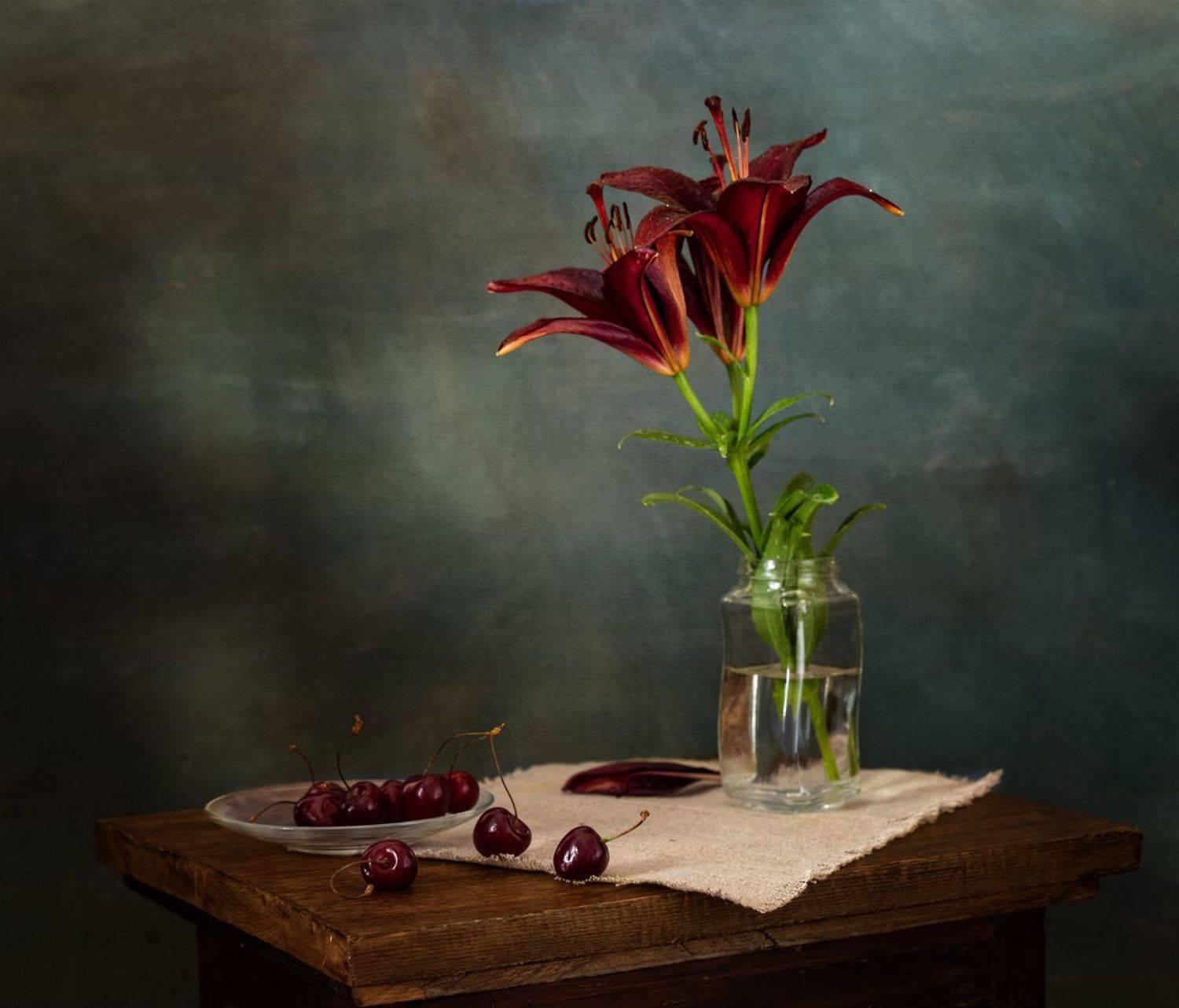 натюрморт, цветы, лилия, Оля