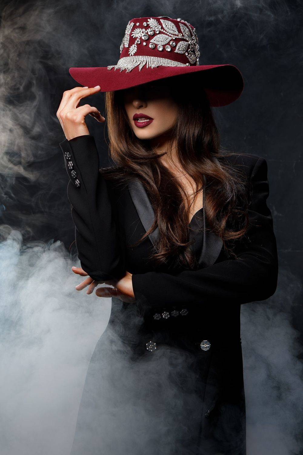 portrait, steam, portrait photography, noir, modeling, Yury Romanov