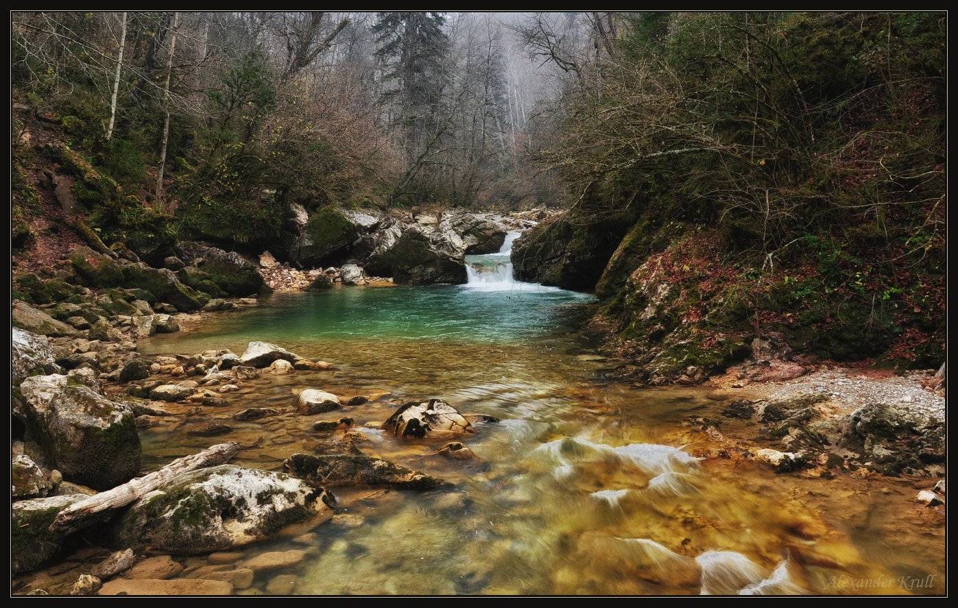 курджипс, река, осень, Александр Круль