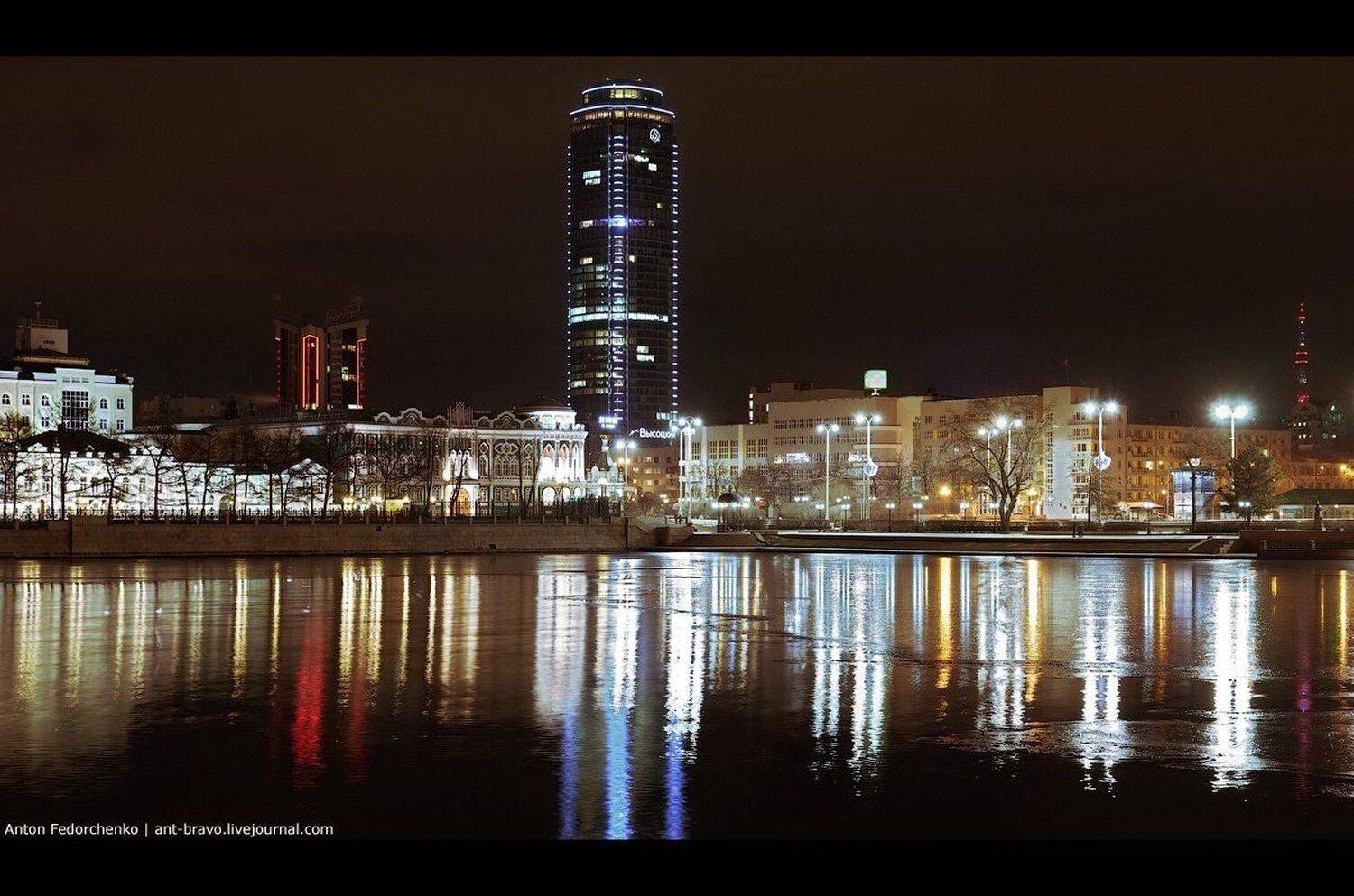 Высоцкий, Город, Екатеринбург, Небоскреб, Ночной, Anton Fedorchenko