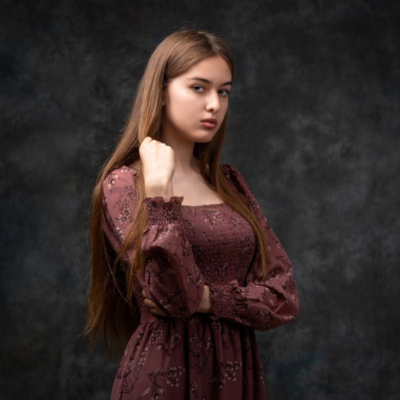 студийный портрет, красивая девушка, женский портрет, концептуальное Амира фото превью