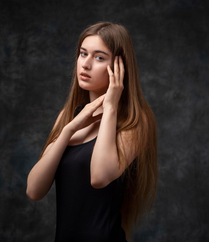 студийный портрет, красивая девушка, женский портрет, концептуальное Амира фото превью