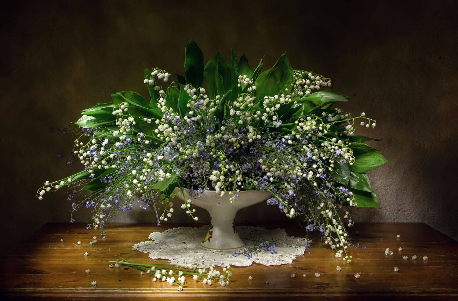 натюрморт, ландыши. незабудки, Татьяна Феденкова