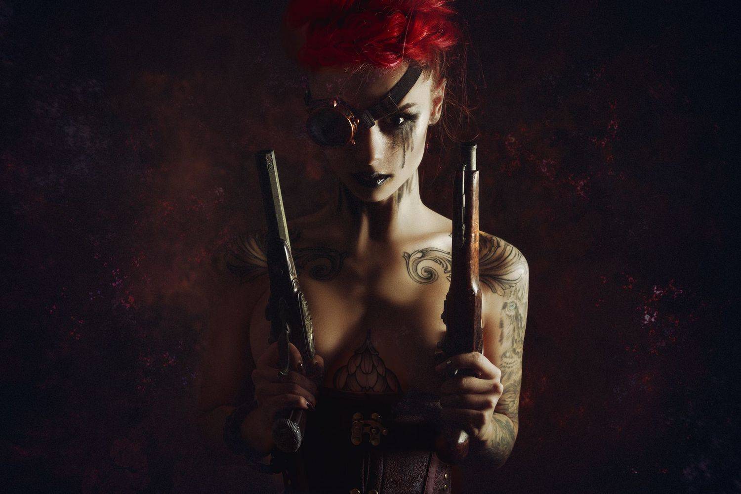 woman, portrait, conceptual, studio, steampunk, Руслан Болгов (Axe)