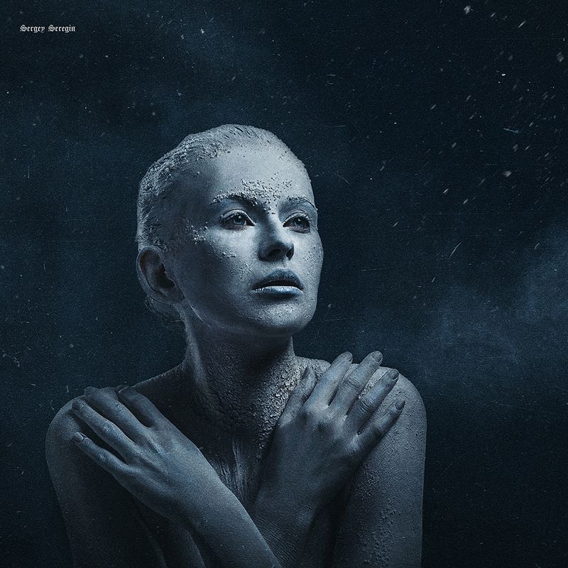 девушка портрет холод лёд иней мороз синий ЗАМОРОЖЕННАЯ фото превью