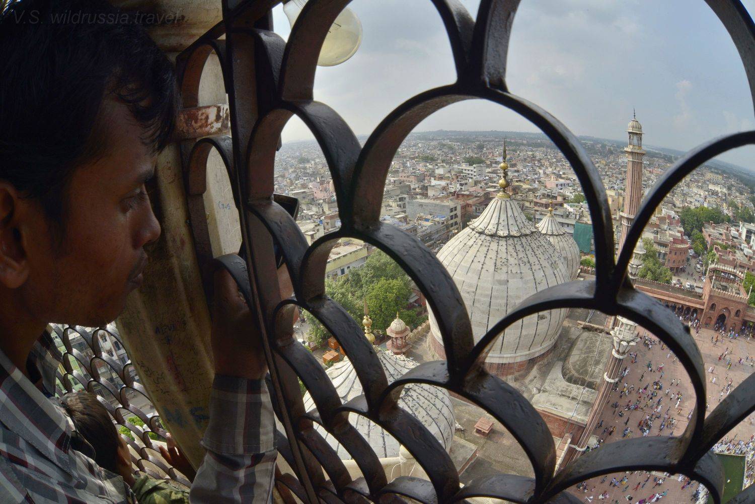 индия, мечеть, мусульманство, дели, минарет, панорама, рыбий глаз, путешествие, шагнивнеизведанное, Владимир Столяров