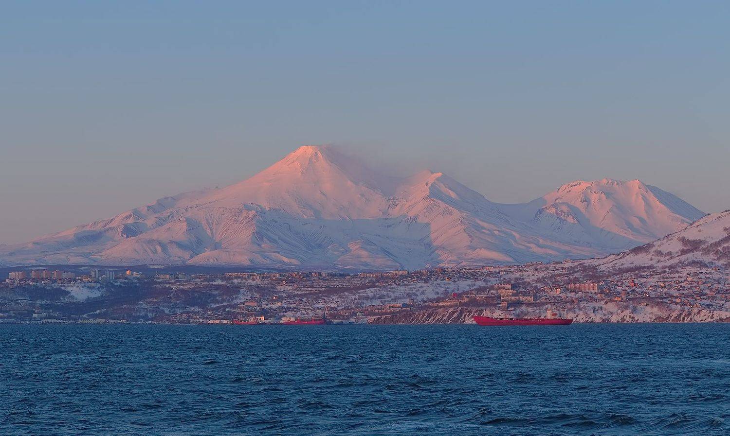 весна, вечер, вулканы, рейд, петропавловск-камчатский, Евгений Паршуков