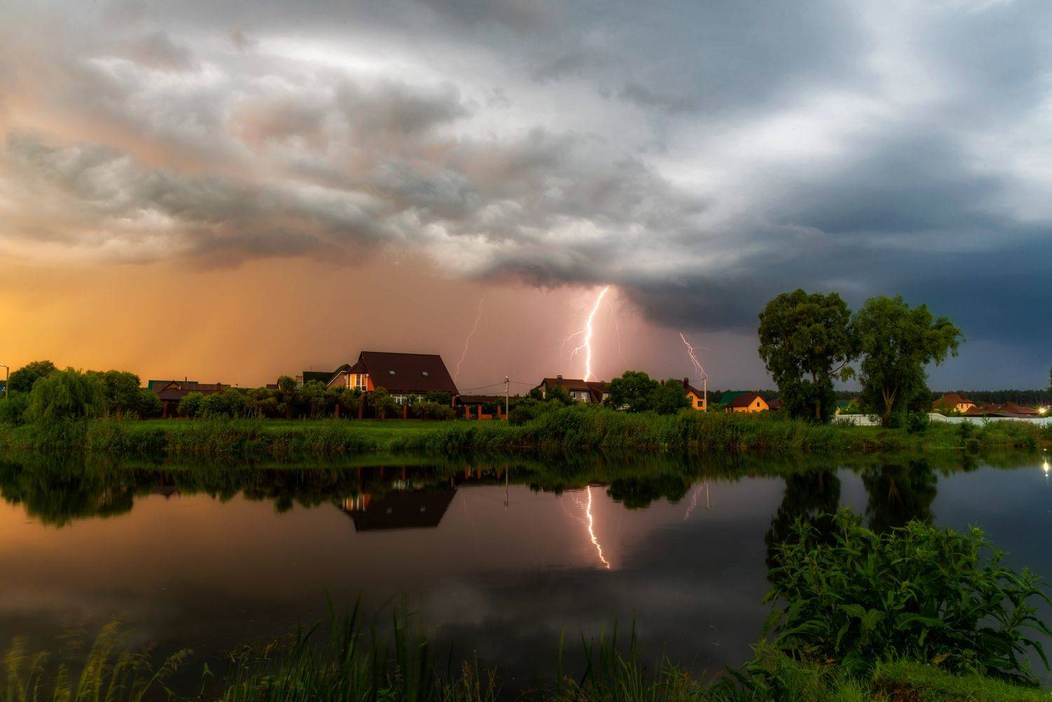 шебекино, титовка, рассвет, гроза, молния, тучи, shebekino, titovka, dawn, thunderstorm, lightning, clouds, Александр Литвишко