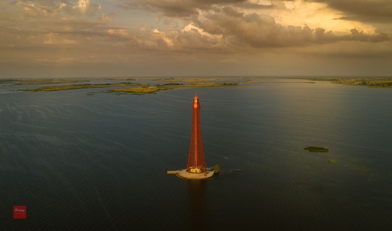 маяк, закат Аджигольский маяк фото превью