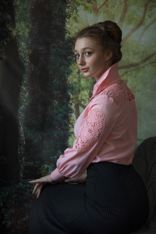 женский портрет, ретро, винтаж, female portrait, ritratto femminile Леся фото превью