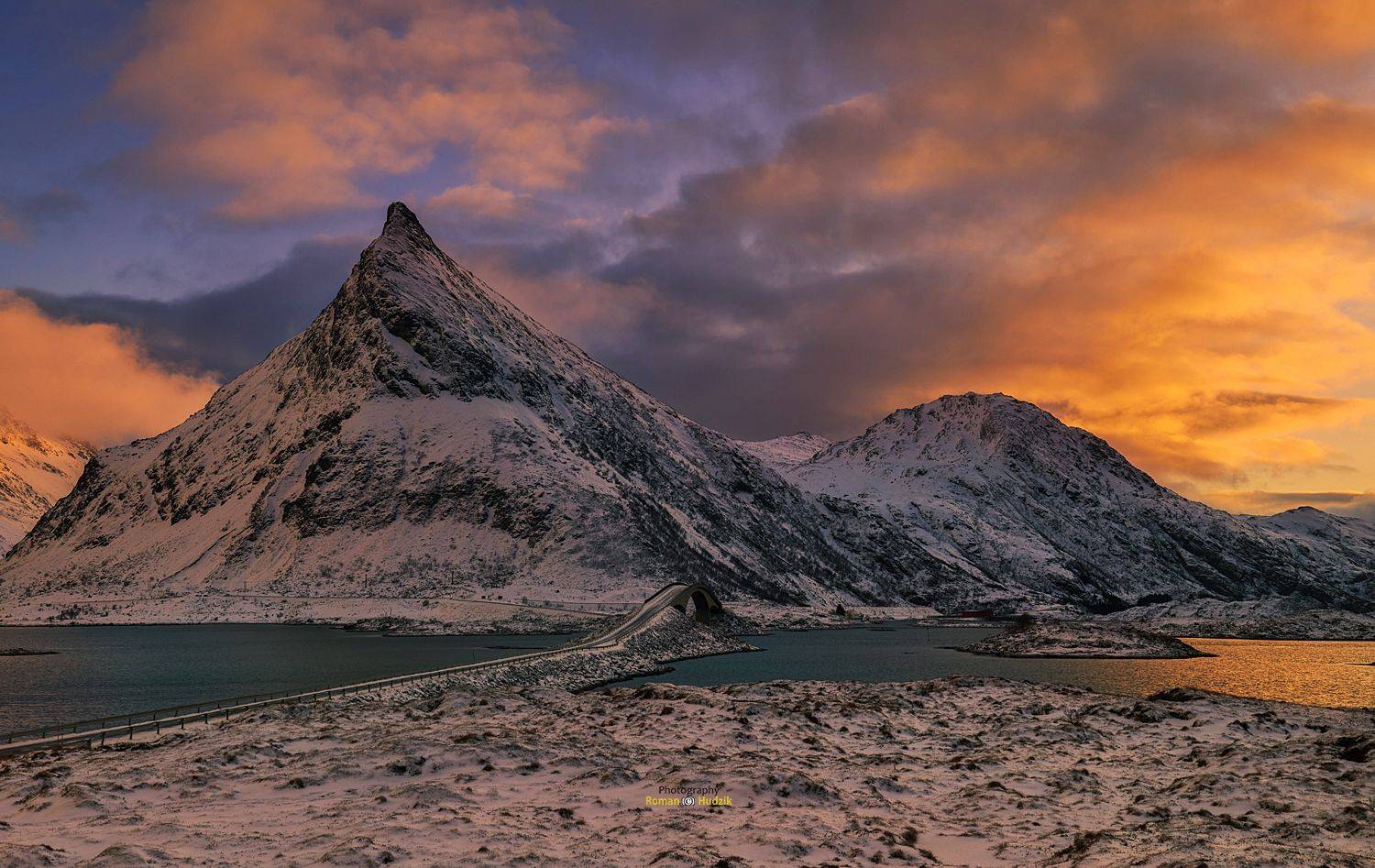   Lofoten, landscape, Norway, sunrise, sunset, clouds, mountains, nature,, Roman Hudzik