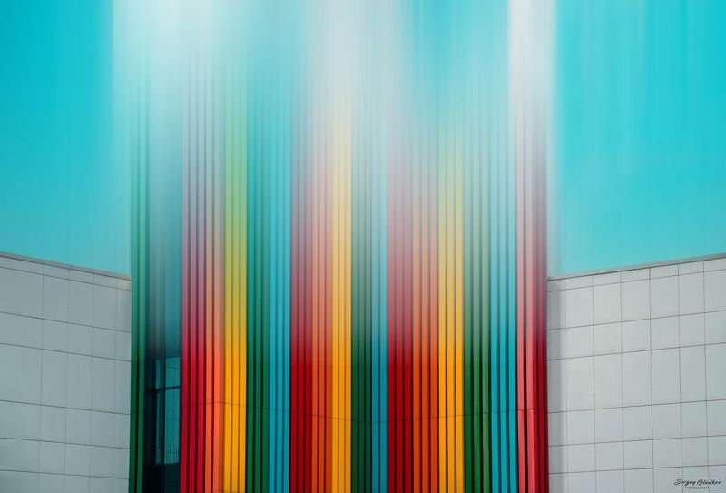 geometry, lines, rainbow, abstarct, colors, day, light, architecture, city, urban, Moscow, Russia  Радуга фото превью