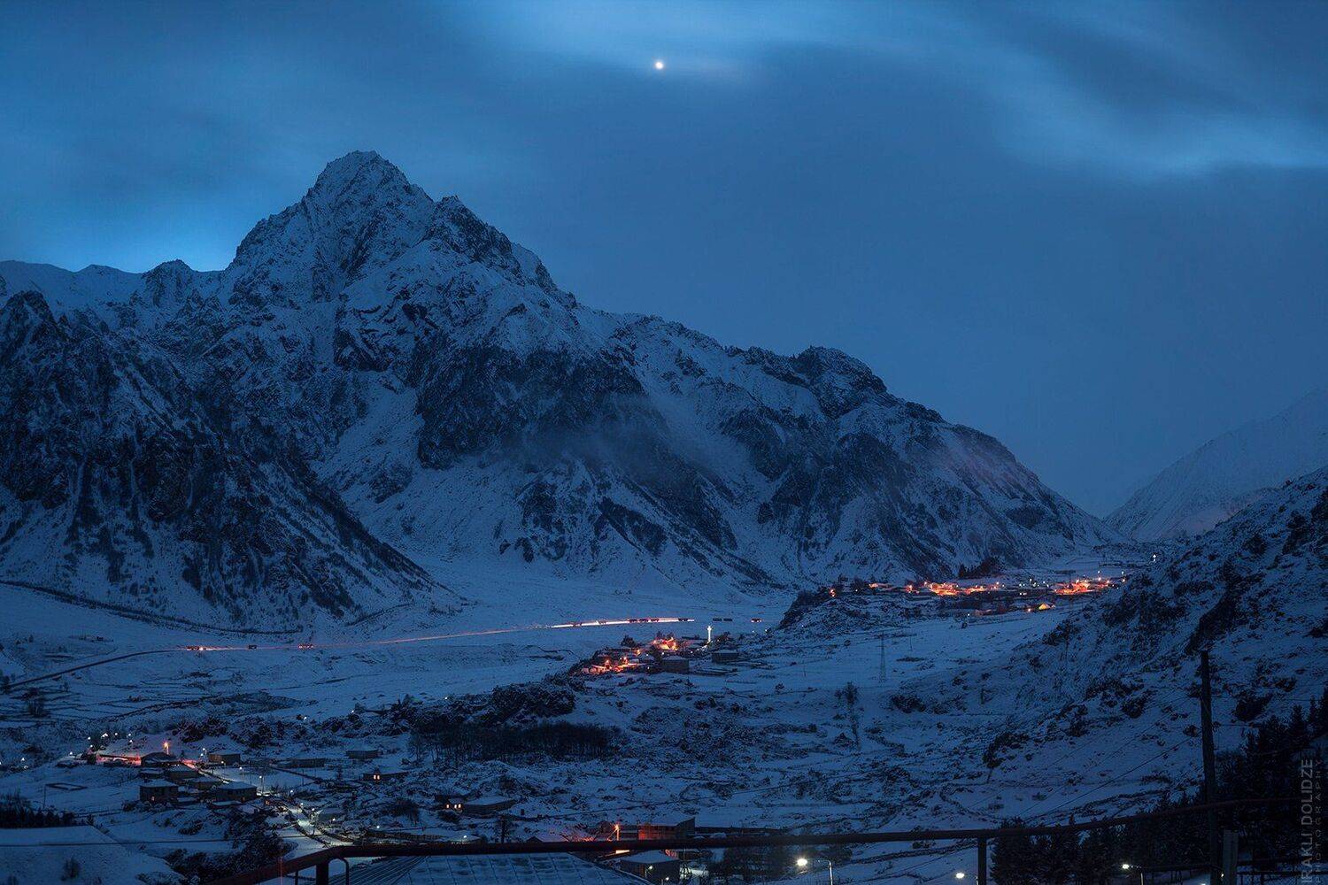 Camping, Cars, Caucasus, Clouds, Georgia, House, Kabarjina, Landscape, Lights, Mountains, Outdoor, Road, Stars, Trees, ირაკლი დოლიძე