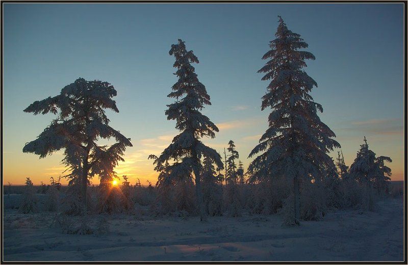 Уходящее солнце фото превью