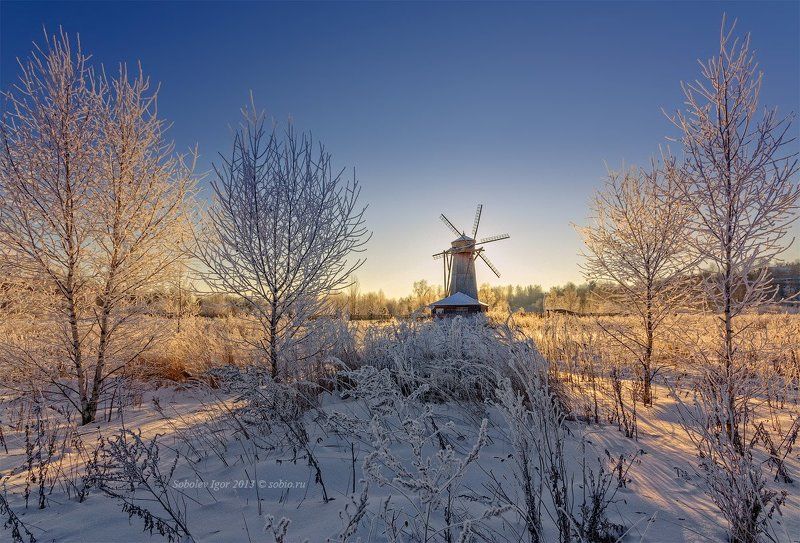 гефсиманский сад, зима, мельница, новоиерусалимский монастырь, солнце Все переМельница... фото превью