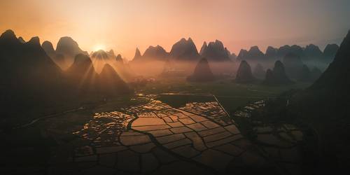 sunrise of countryside