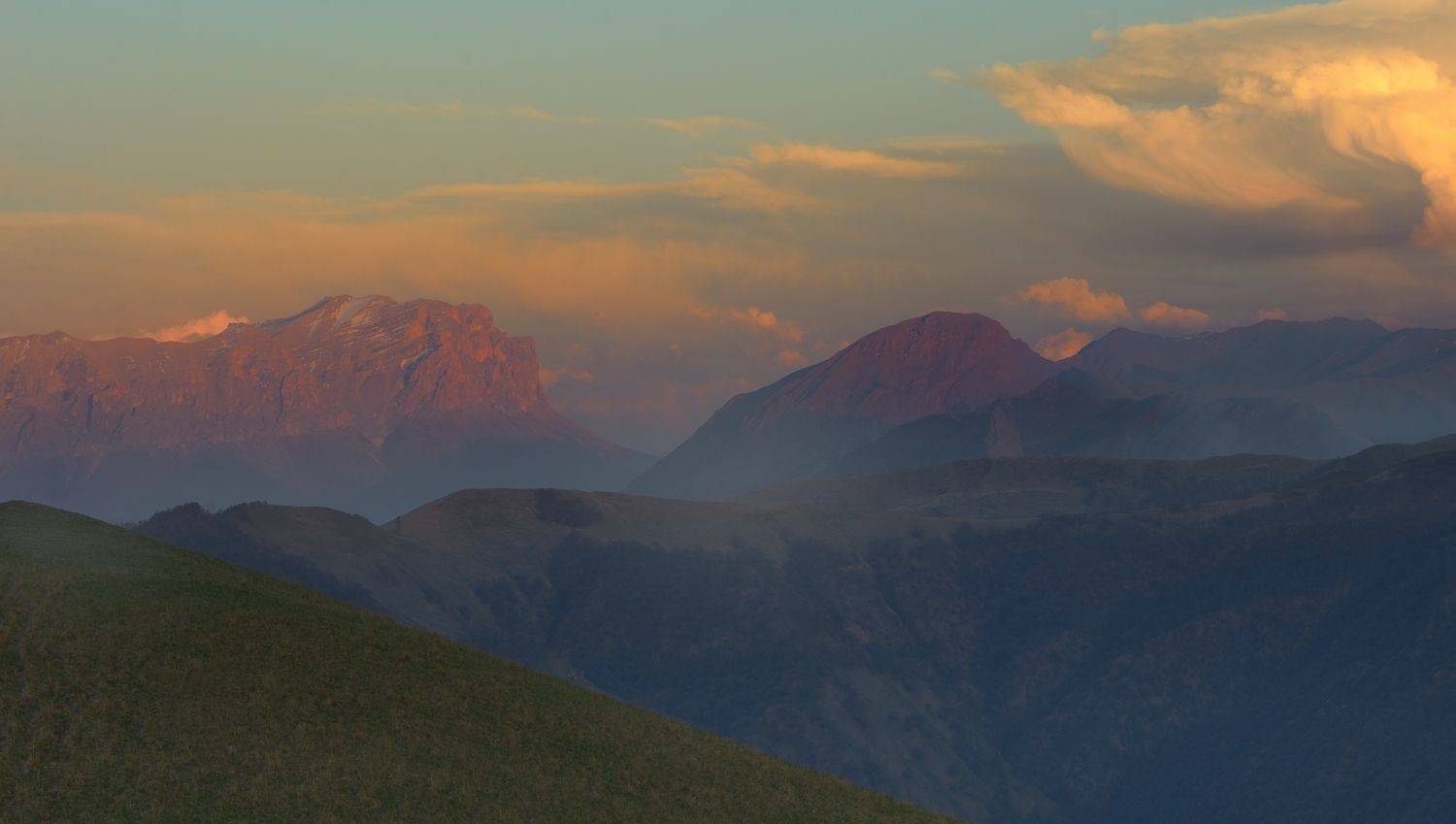 горы весна закат, Александр Жарников