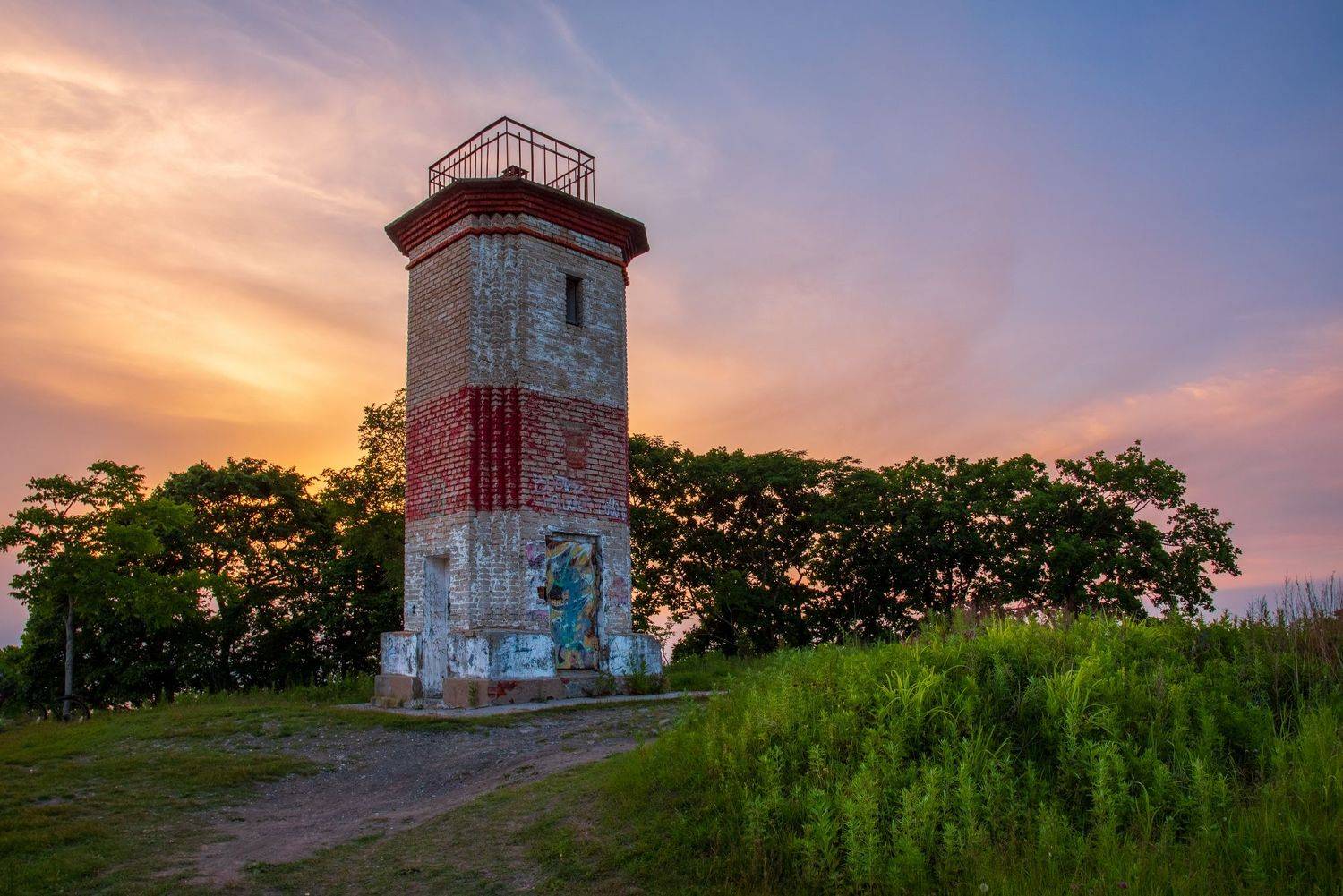 пейзаж, маяк, природа, закат, Константин Костин