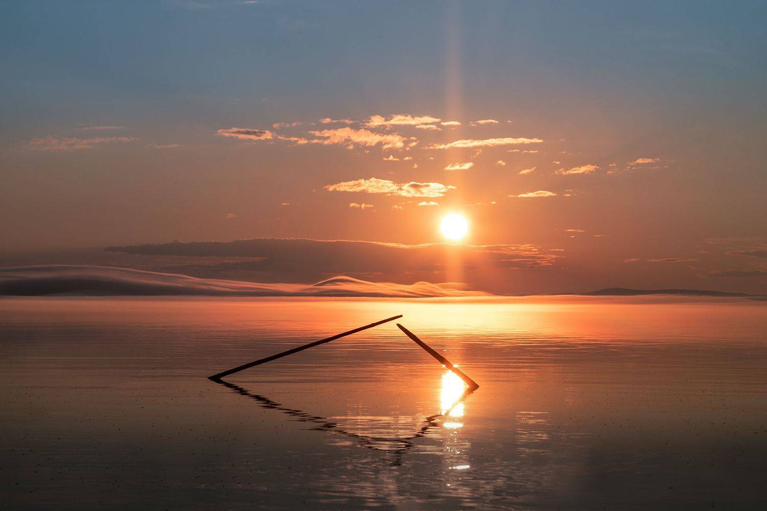 закат, восход, озеро, берег, пейзаж, Александр Ипполитов