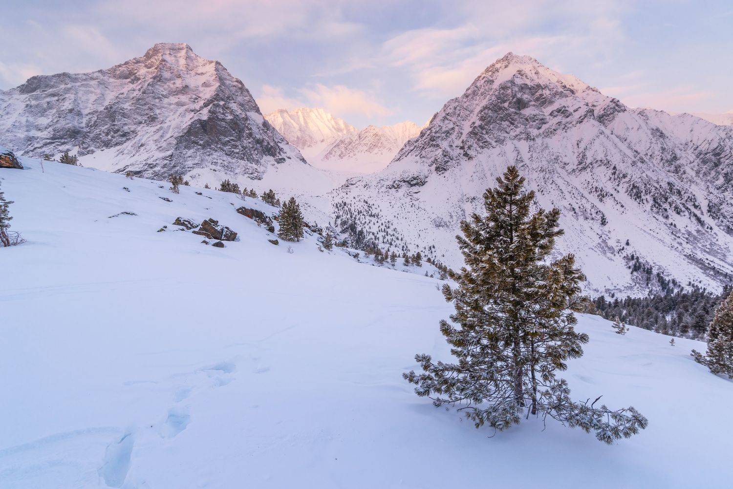 Саяны, Тунки, Тункинские гольцы, зима, горы, Evgeniy Khilkevitch