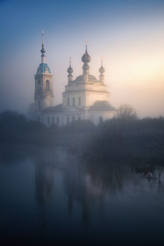 туман, храм, утро, савинское Утро фото превью