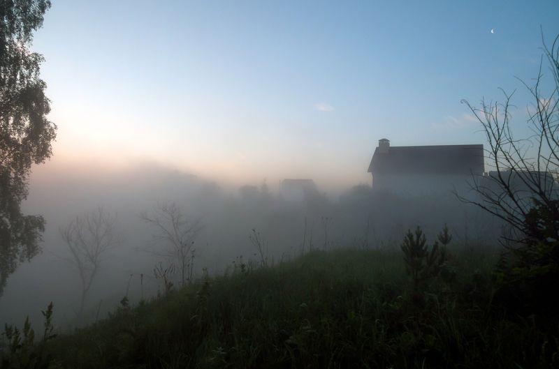 На краю туманного оврага фото превью