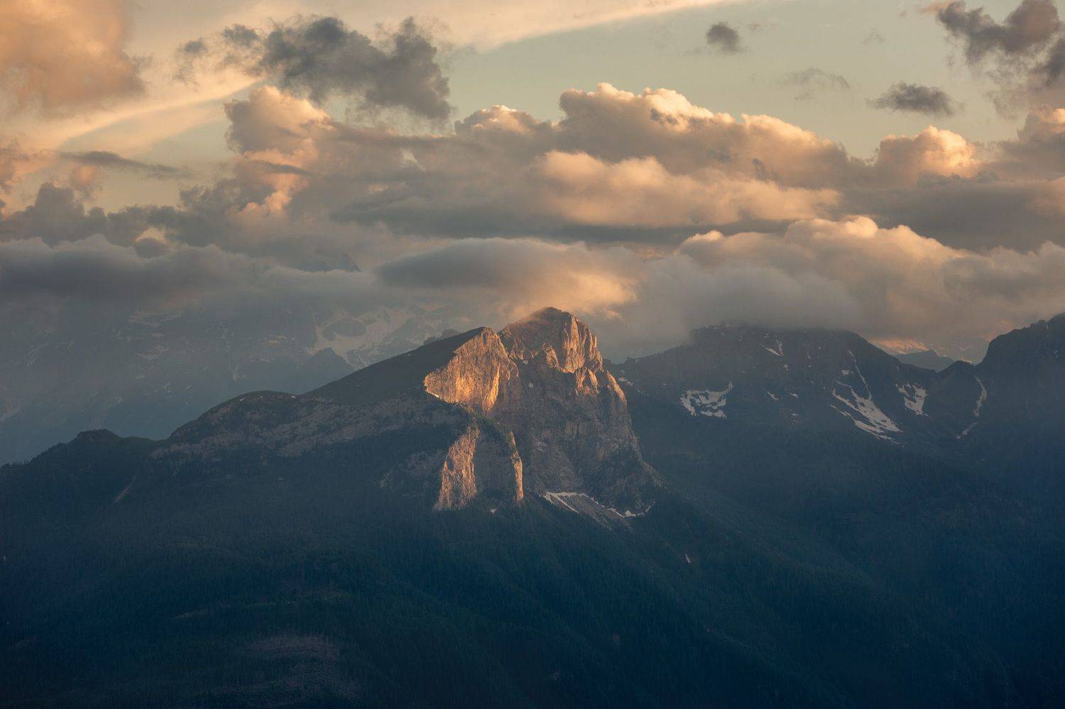 италия, доломиты, горы, облака, закат, лето, природа, landscape, italy, dolomites, Геннадий Финенко