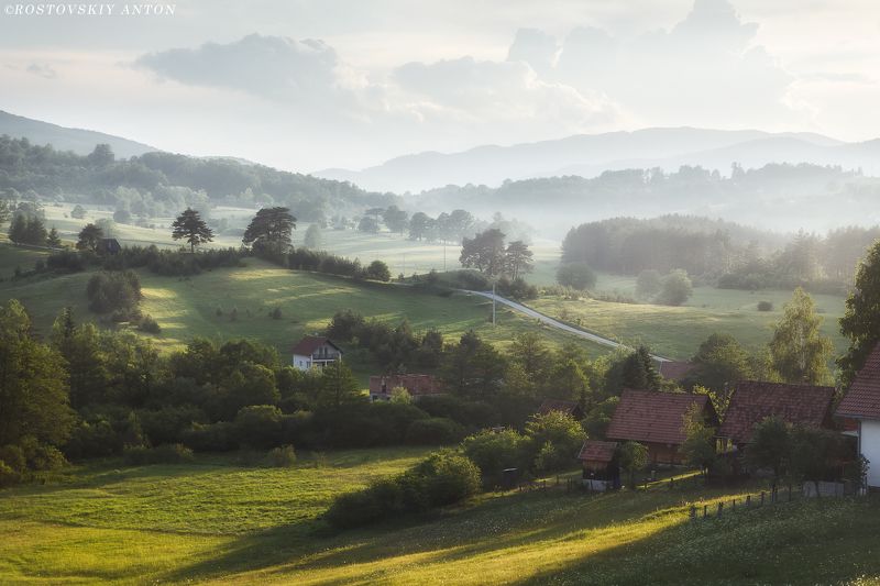фототур, туман, пейзаж Вечерние туманы фото превью