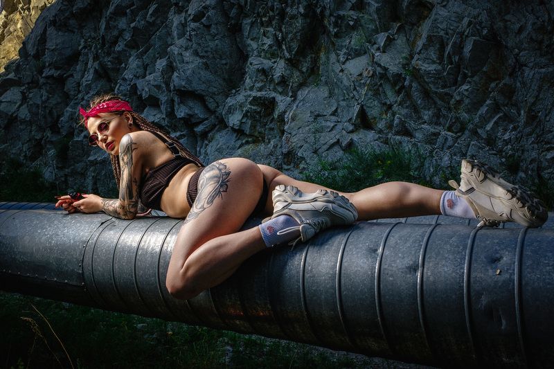 Девушка, Лето, Жара, Купальник, Улица Рита фото превью