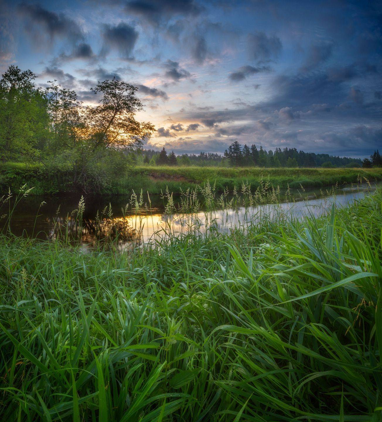 река, оредеж, ленобласть, рассвет, Алексей Марголин