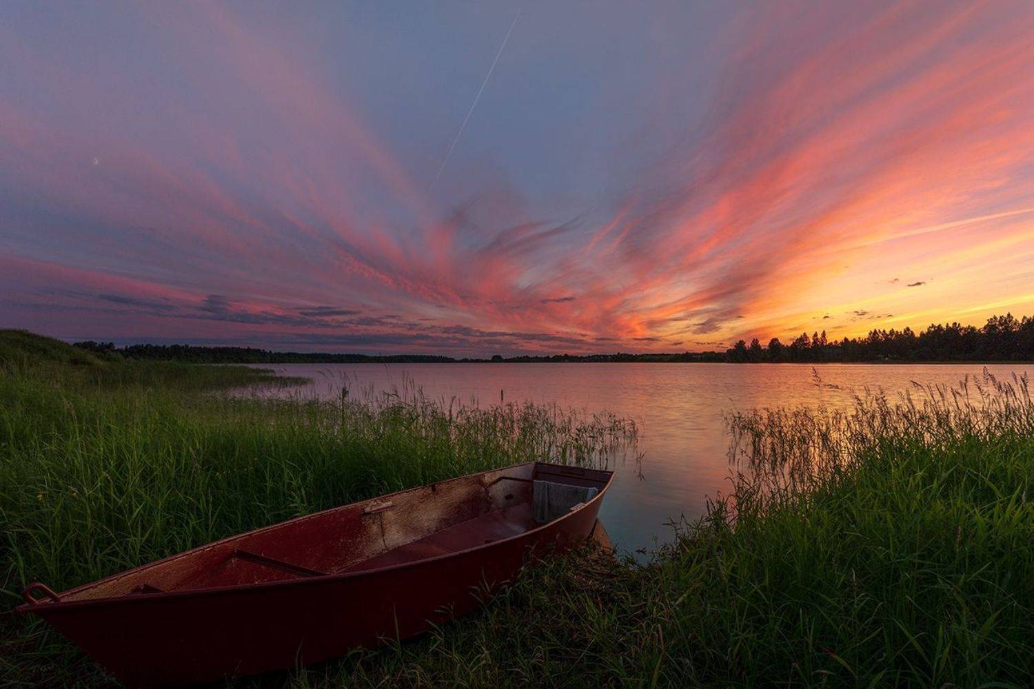 Закат, озеро, Шитиков Владимир