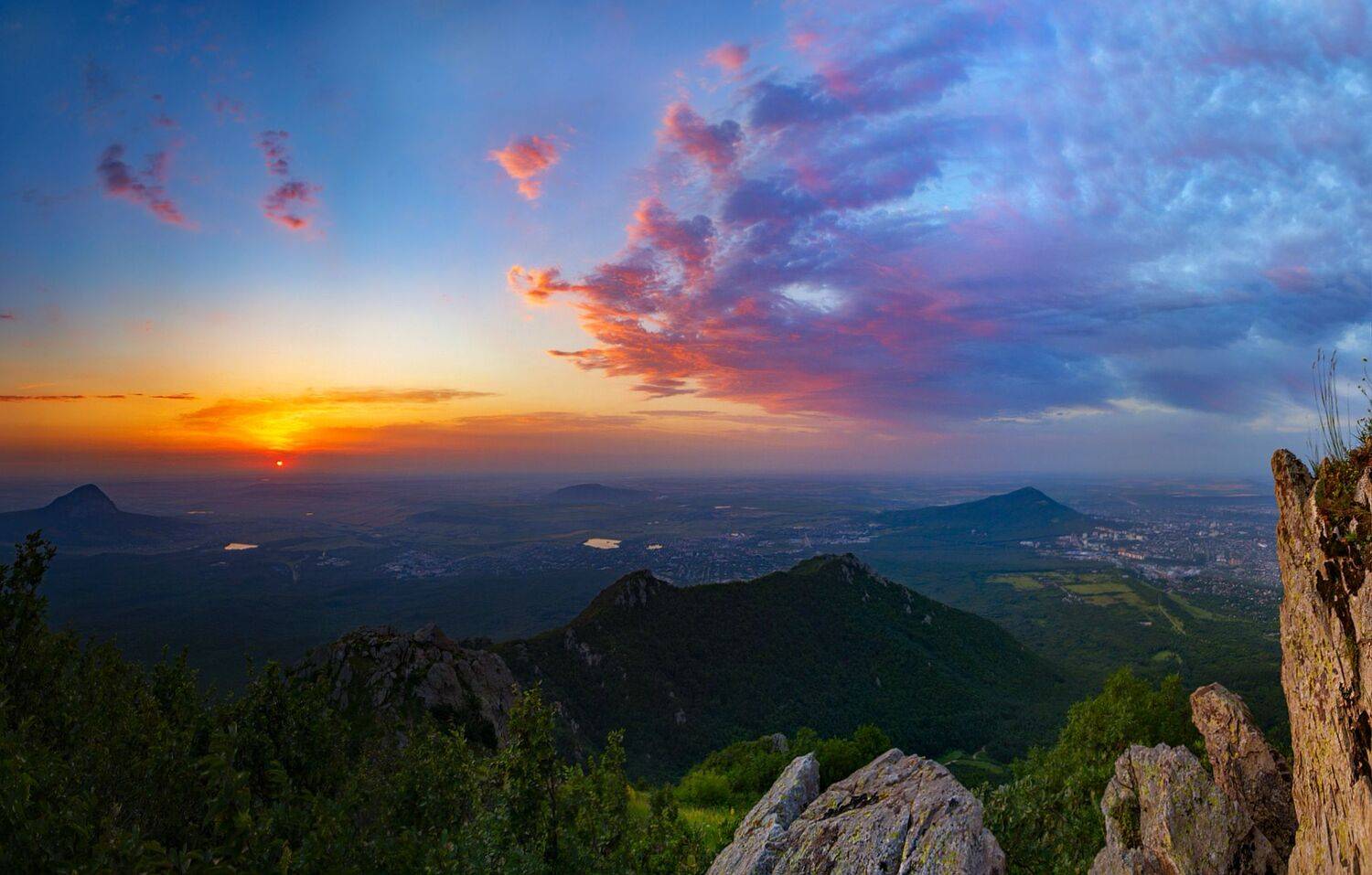 бештау,рассвет,облака,природа,пейзаж, Елена Брежицкая