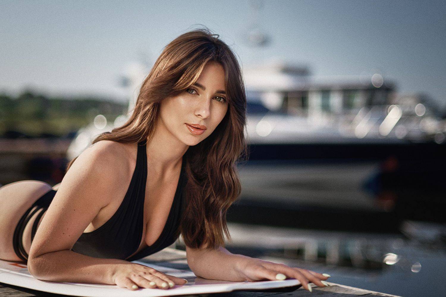 пляж, лето , бикини, модель, яхта, Сергей Калабушкин