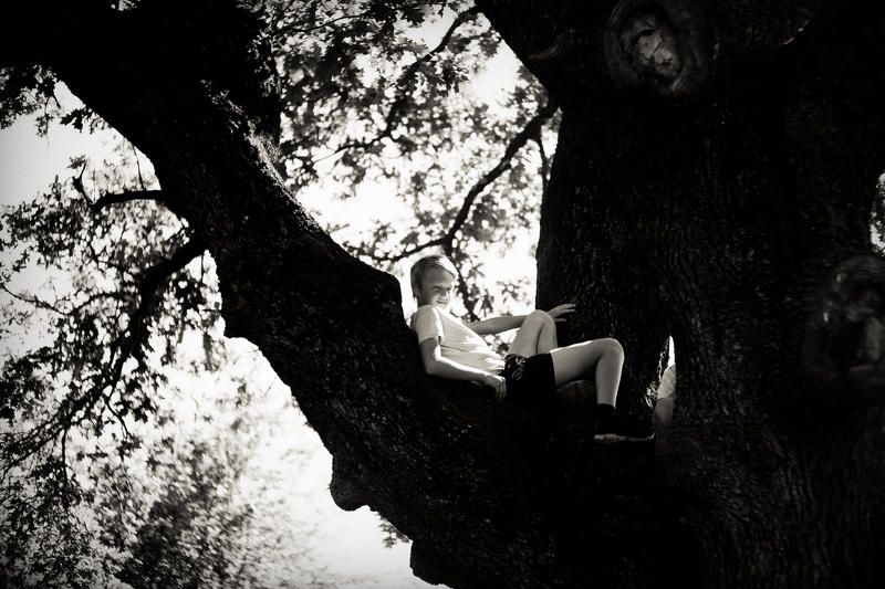 портрет, жанр, монохром, детство Детство. Лето. Монохром фото превью