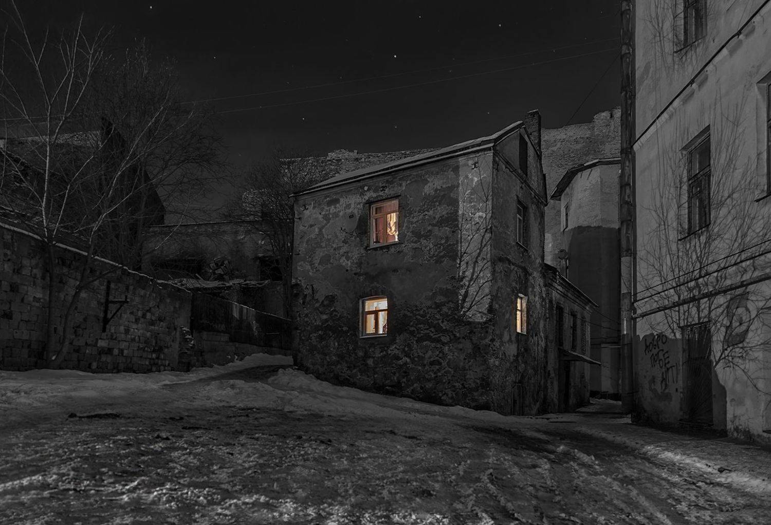 город,зима, ночь, Ирина Заколдаева