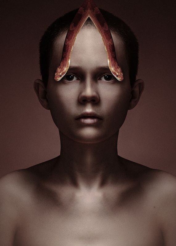 змея портрет зеркальный Зеркальный портрет со змеями фото превью