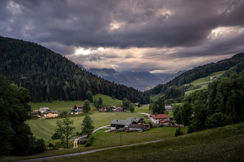 погода, смена погоды, горы, облака, небо, альпы, озеро, ветер, непогода, бавария Предгрозовые... фото превью
