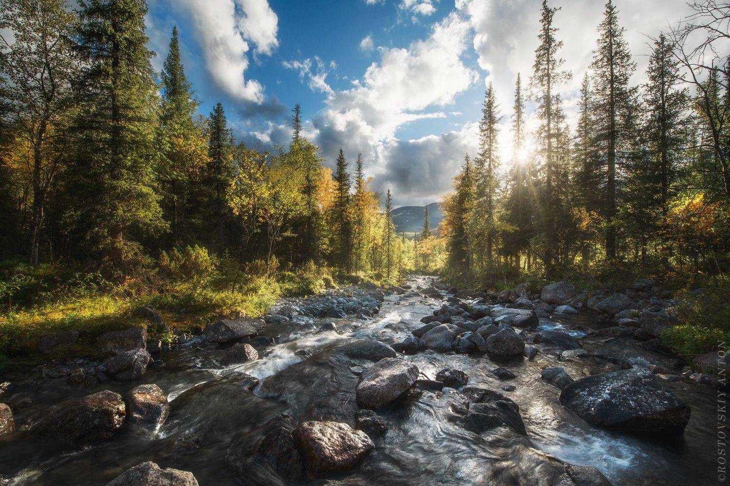 Осень, река, горы, фототур, Хибины, кольский, полуостров, Антон Ростовский