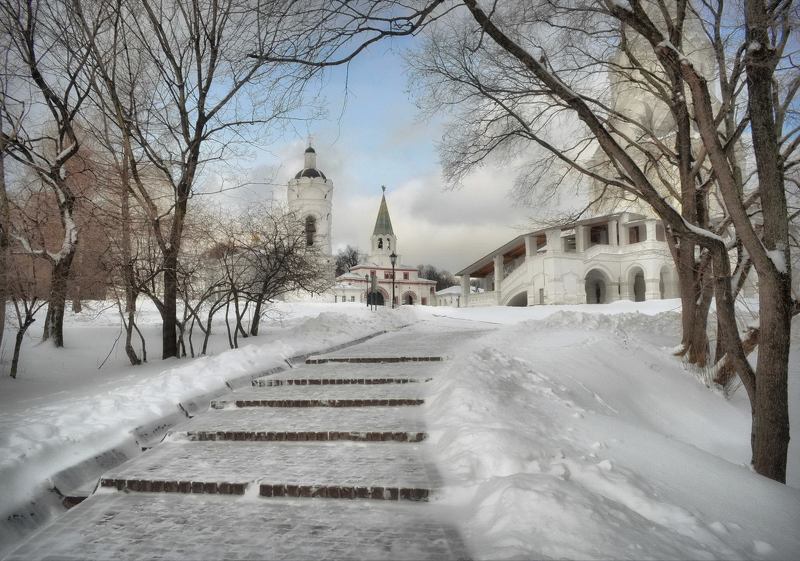 Mikhail Novikov, Архитектура ,пейзаж ,зима , мороз , Зима в Коломенском  фото превью