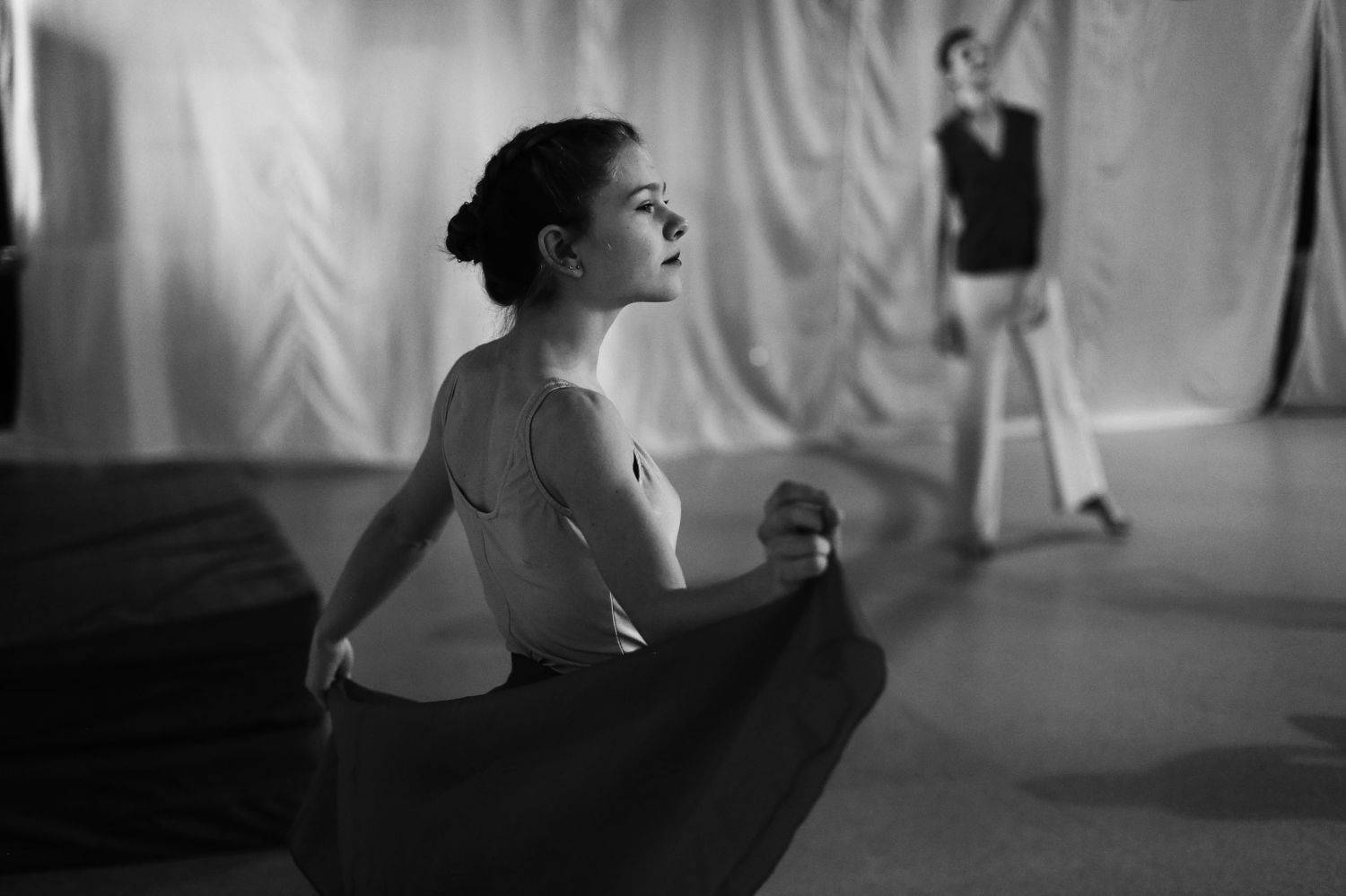 танец, девушка, чб, Anastasia Tkachenko