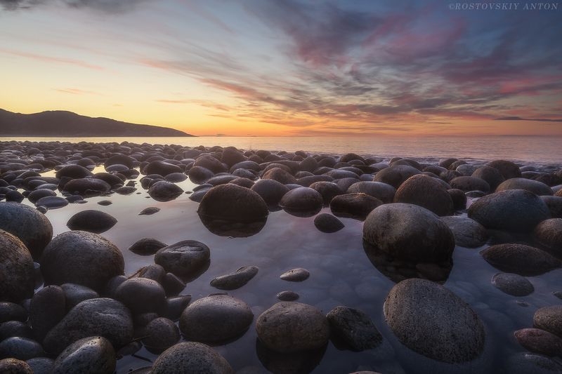 Закат, Териберка, Кольский, полуостров, фототур,  Северный закат фото превью