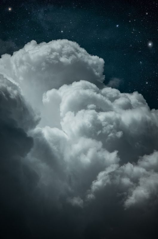 sky clouds night stars dark  You found me фото превью