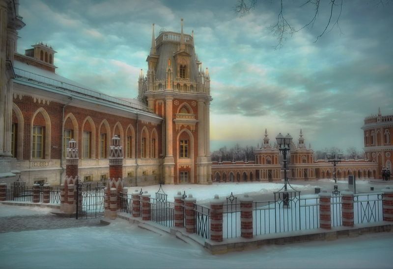 Mikhail Novikov , Архитектура ,пейзаж , зима ,  Морозное утро в Царицыно  фото превью