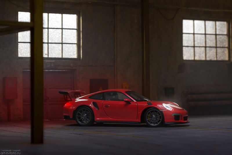 porsche 911 gt3 rs, welly, масштабная модель, toy photography, туман, автомобиль, diecast Porsche 911 GT3 RS 1:24 Welly. Vol.1 фото превью