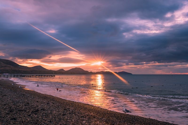 крым коктебель рассвет море лучи Коктебельский рассвет фото превью