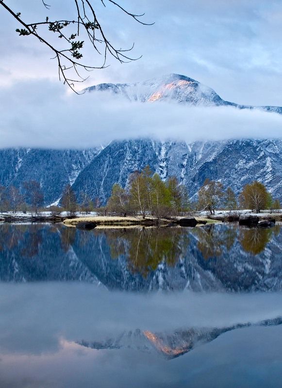 вода,утро,облака,телецкое Из серии: \